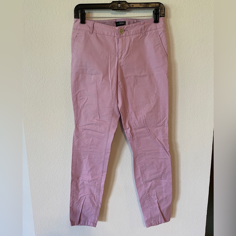 The Limited Pink Chinos Straight-Leg Cotton Blend